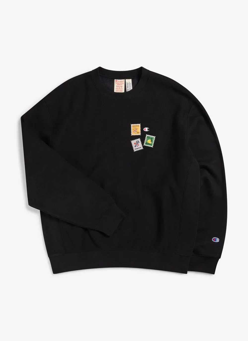 Perci-Post Stamps Sweatshirt | Champion and Percival | Black sold by Percival product image thumbnail 5