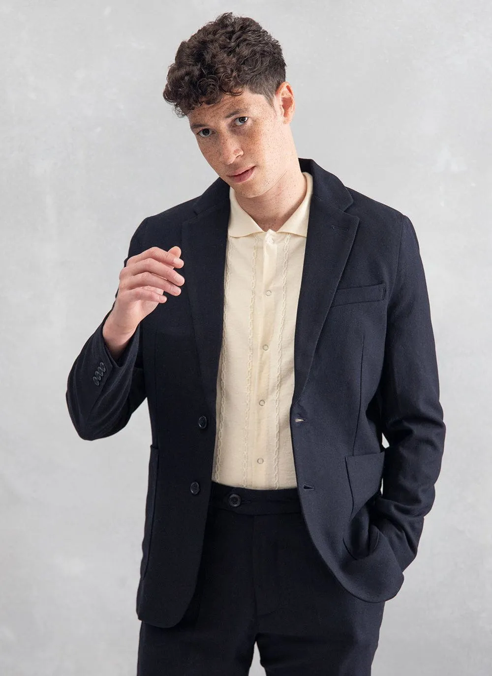 Tailored Blazer | Wool | Navy sold by Percival product image thumbnail 4