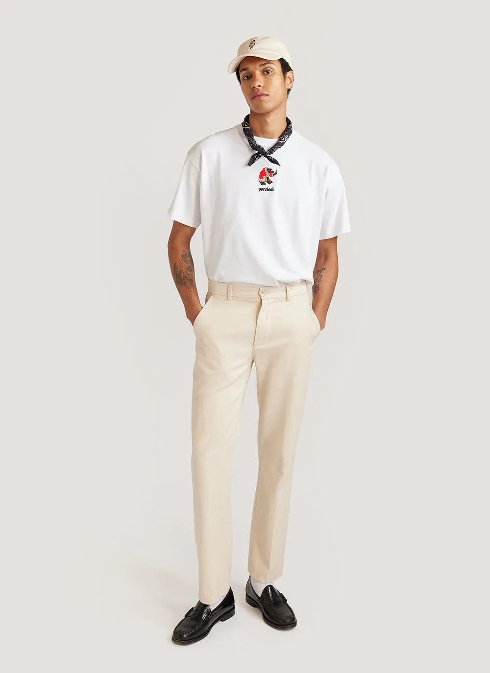 Smokey Bear Oversized T Shirt | Embroidered Organic Cotton | White sold by Percival product image thumbnail 3