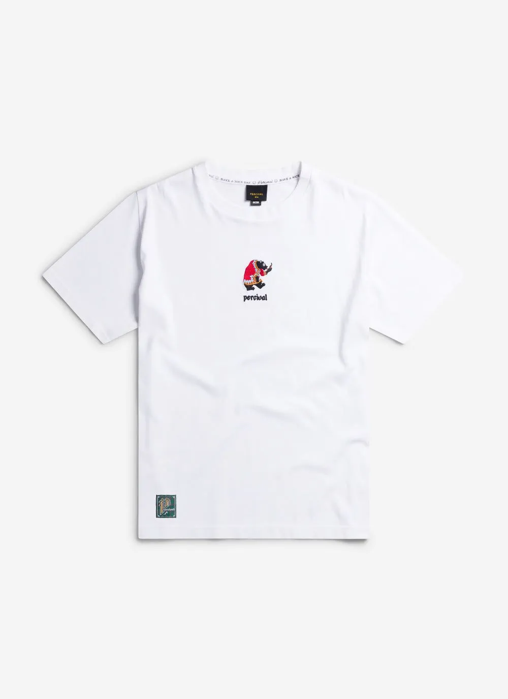 Smokey Bear Oversized T Shirt | Embroidered Organic Cotton | White sold by Percival product image thumbnail 4