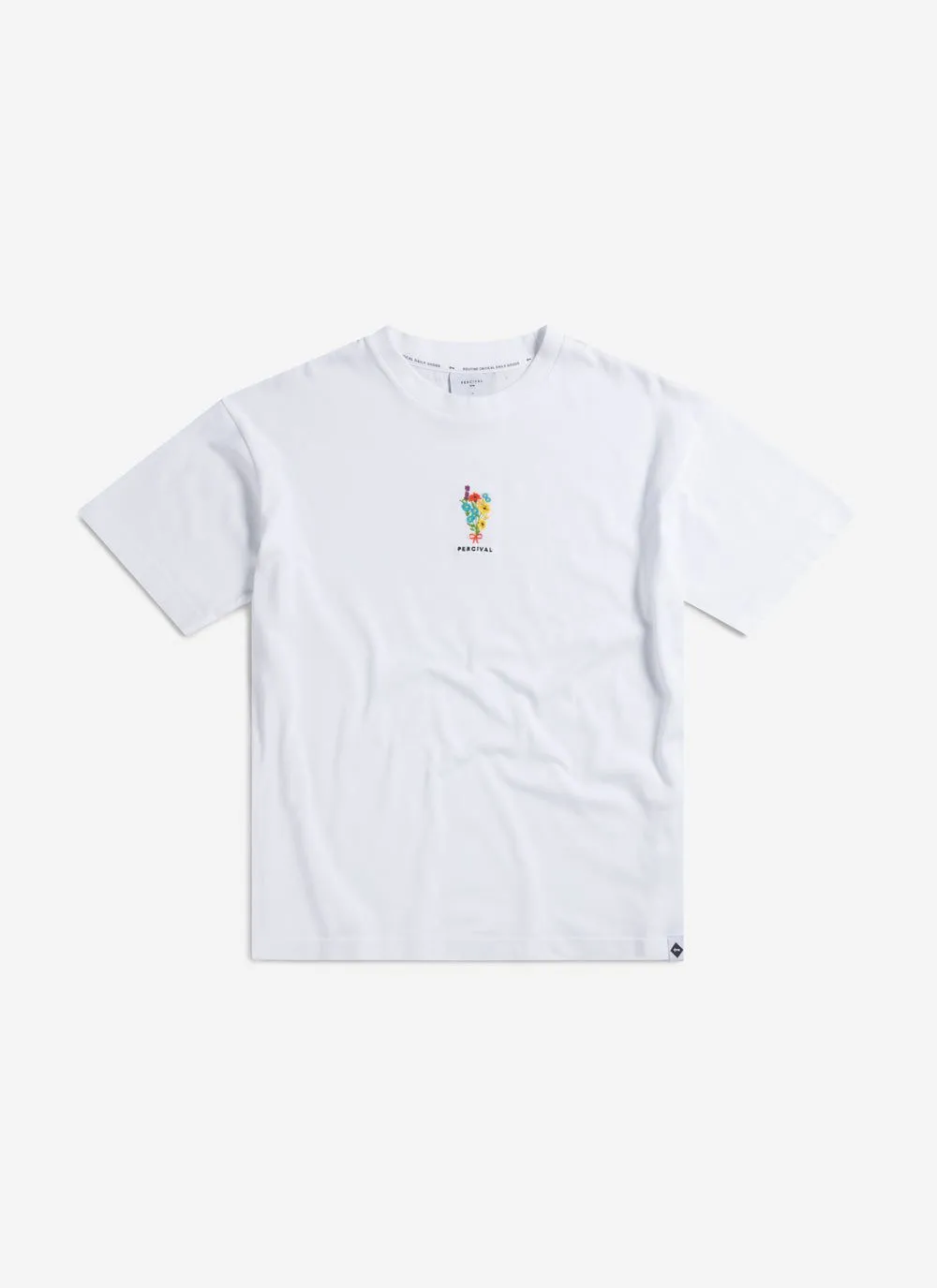 Bouquet Oversized Auxiliary T Shirt | Embroidered Organic Cotton | White sold by Percival product image thumbnail 3