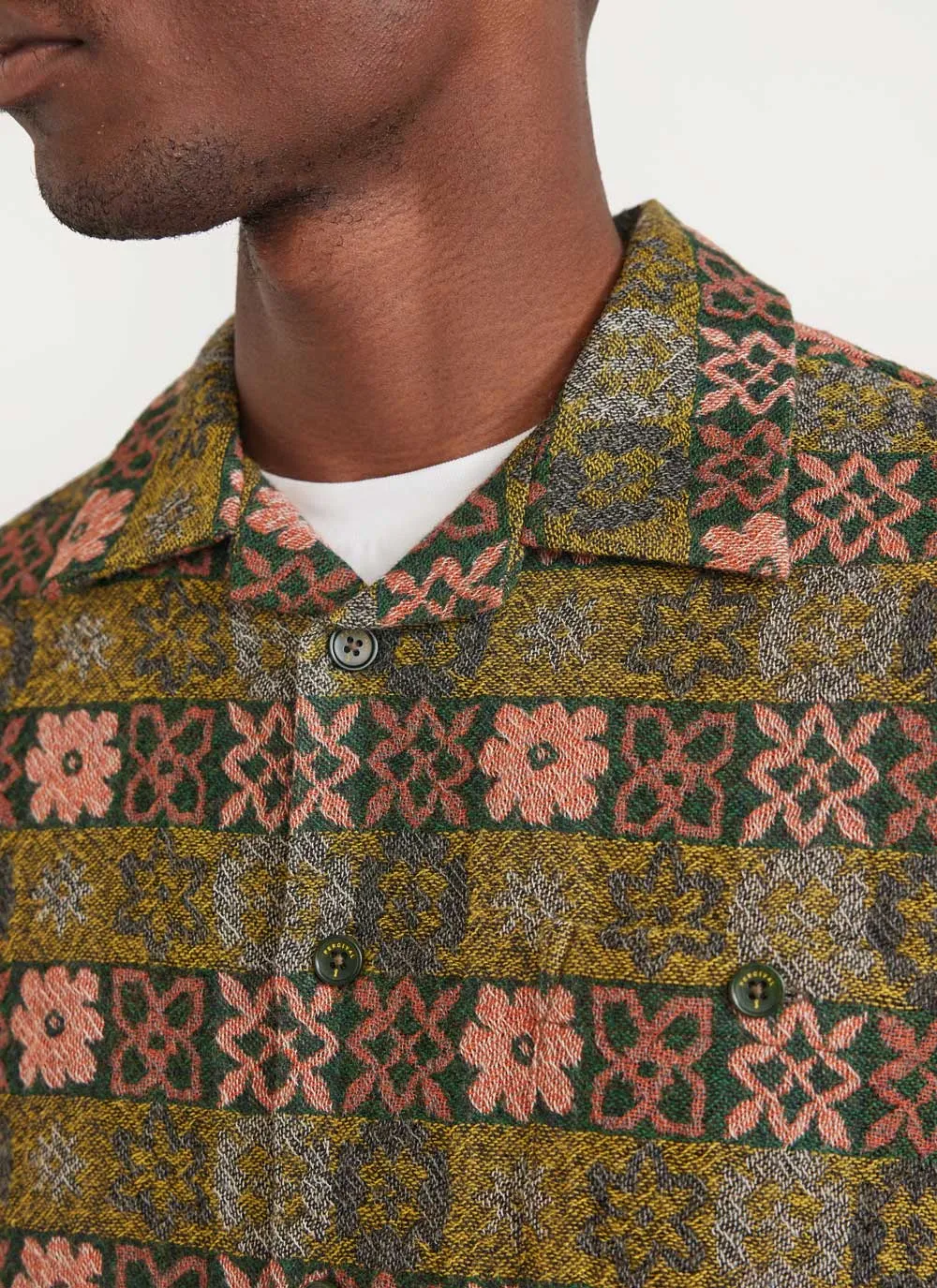 Ashdown Wildflower Shirt | Wool | Green Multi sold by Percival product image thumbnail 3