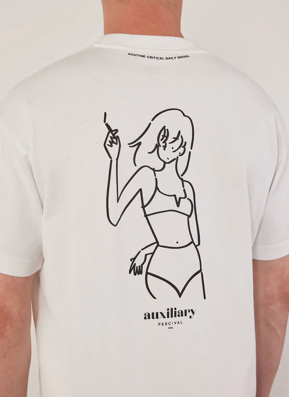 Alfresco Oversized Auxiliary T Shirt | Organic Cotton | White sold by Percival product image thumbnail 4