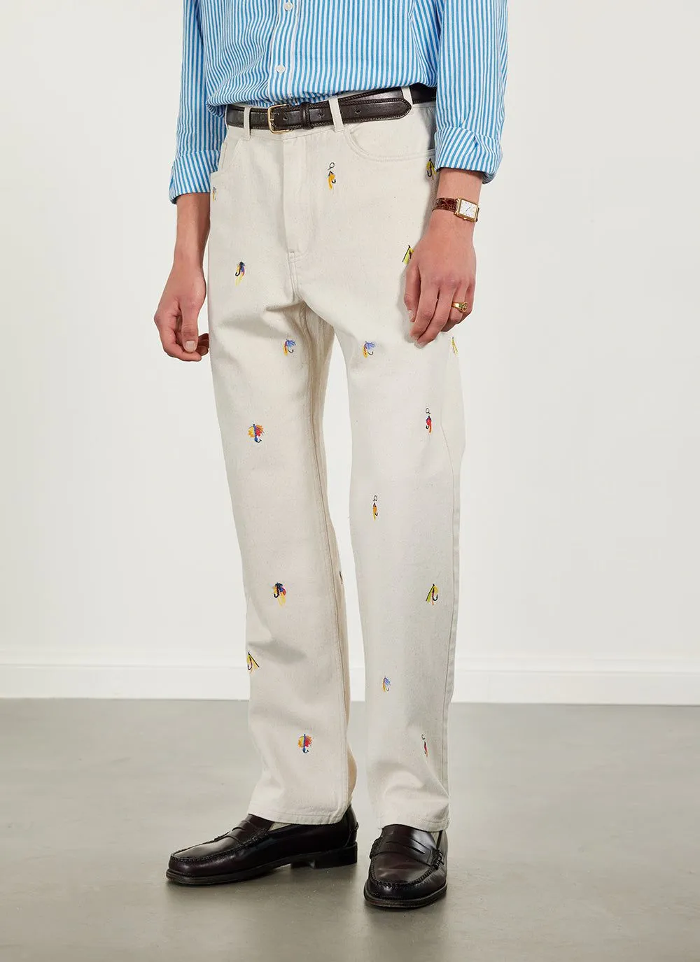 Heras Lures 5 Pocket Trousers | Cotton | Ecru sold by Percival product image thumbnail 2