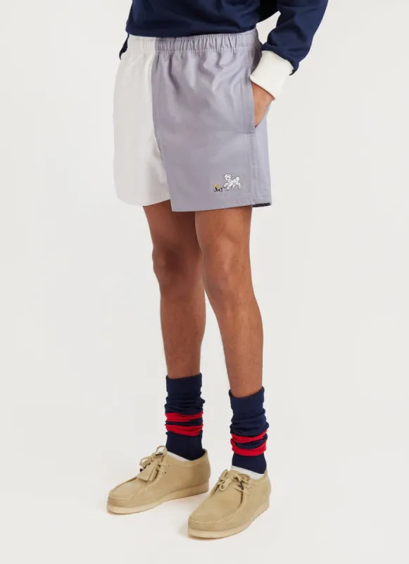 Rugby Shorts | Canterbury and Percival | White with Grey sold by Percival