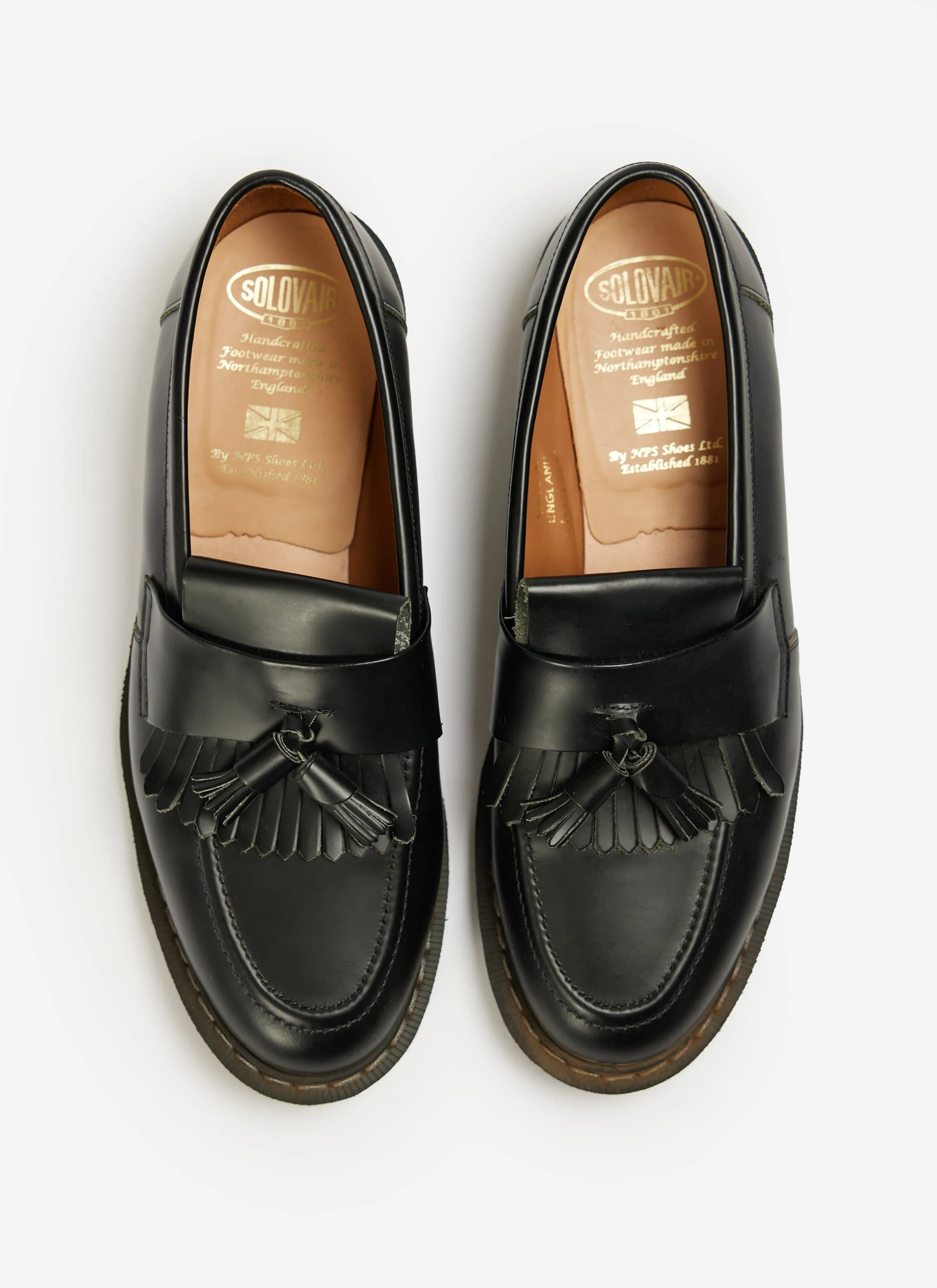 Solovair | Hi-Shine Tassle Loafer | Black sold by Percival product image thumbnail 3