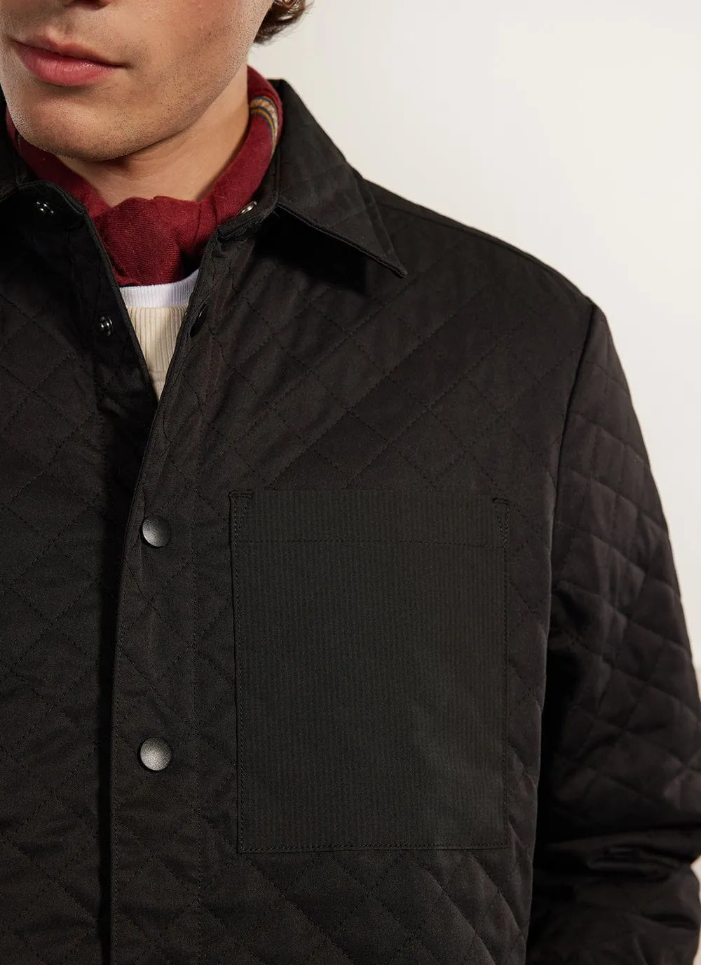 Auxiliary Quilted Shirt | Black sold by Percival product image thumbnail 5