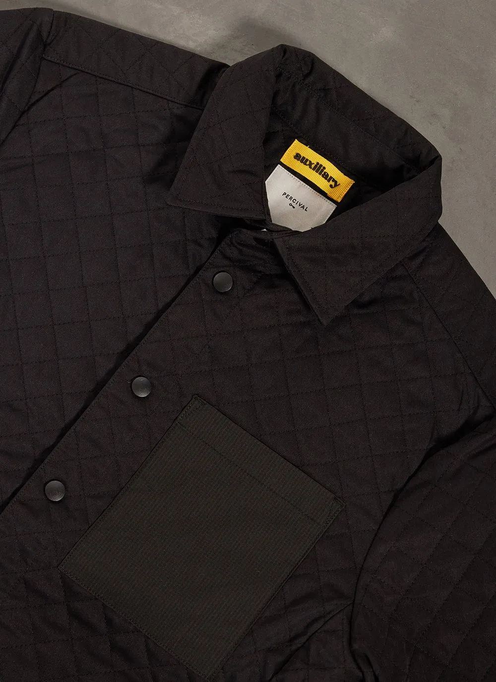 Auxiliary Quilted Shirt | Black sold by Percival product image thumbnail 2