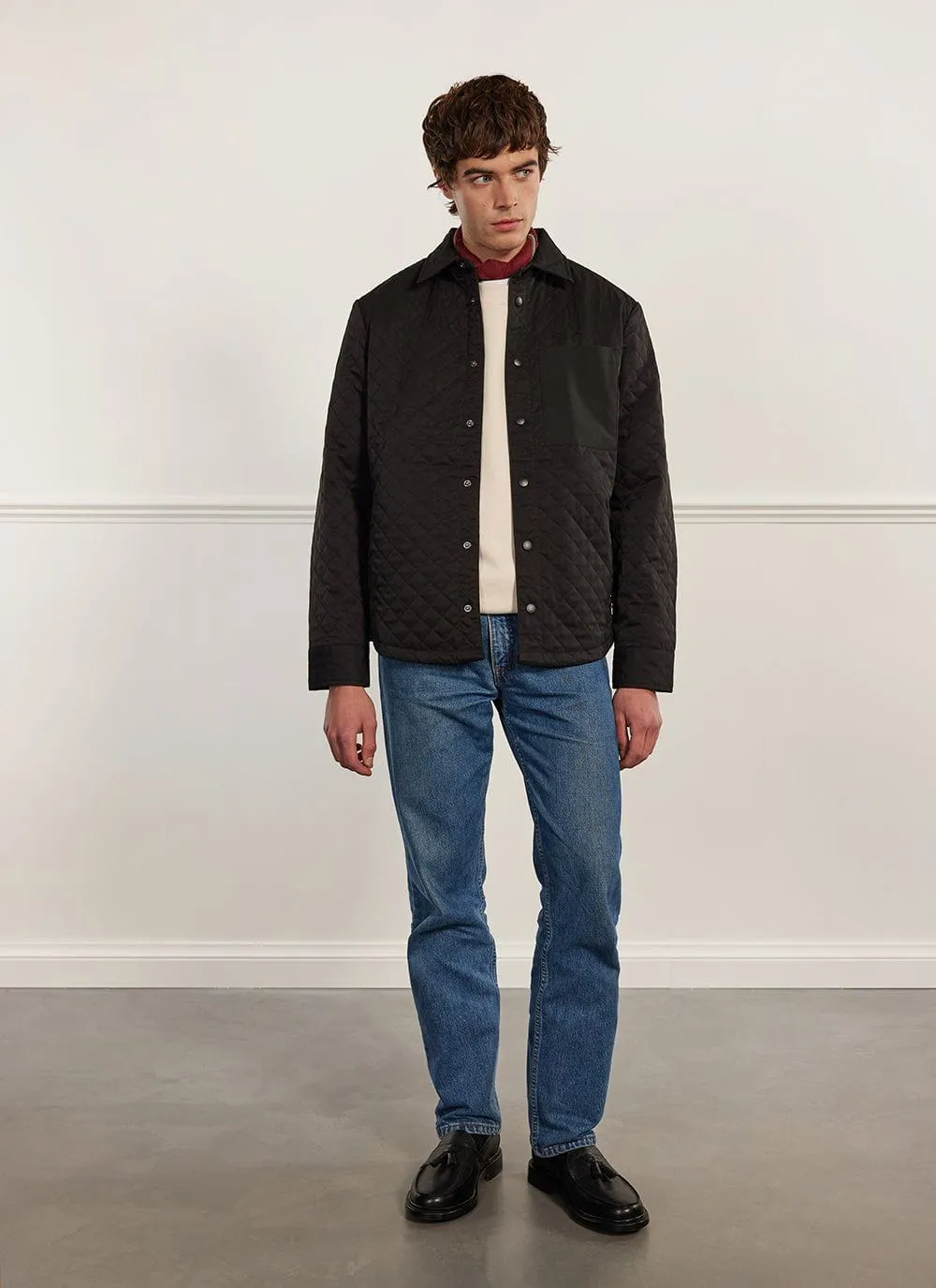 Auxiliary Quilted Shirt | Black sold by Percival product image thumbnail 3