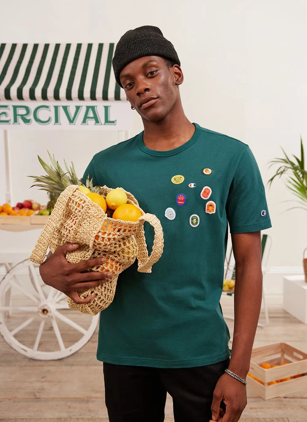 Perci-Post Stamps T Shirt | Champion and Percival | Forest sold by Percival product image thumbnail 2