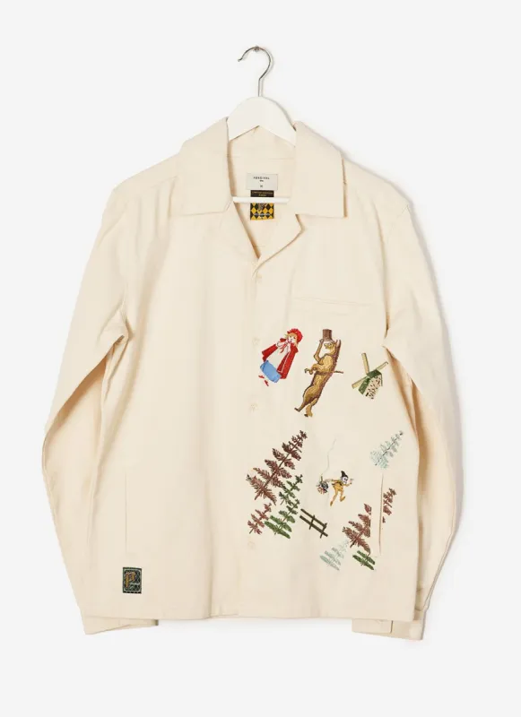 Perci & The Wolf Overshirt | Ecru sold by Percival