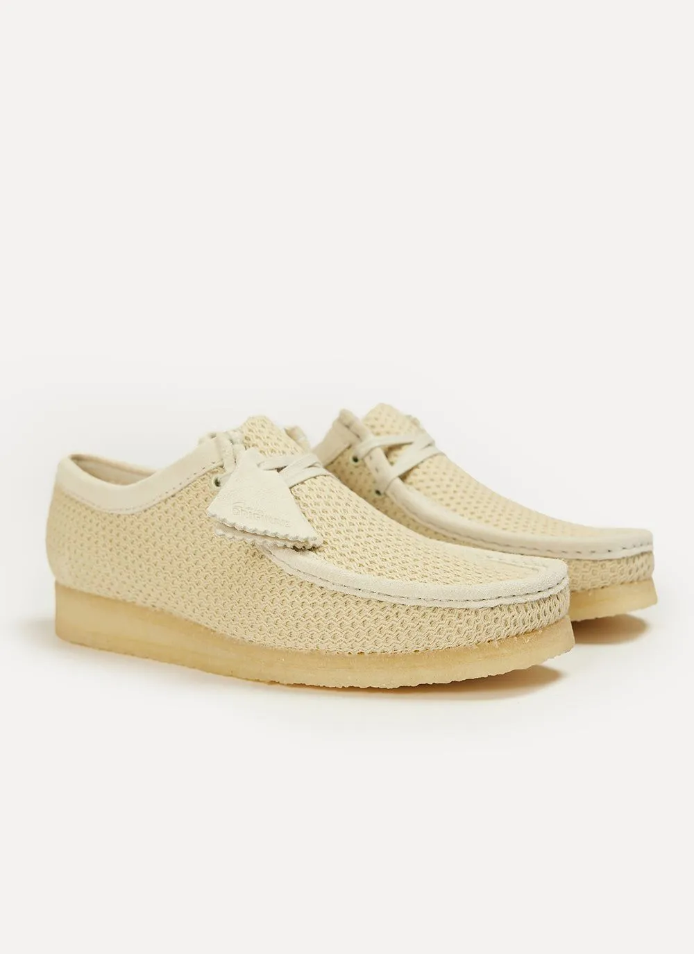 Wallabee | Clarks Originals | Off White Mesh sold by Percival