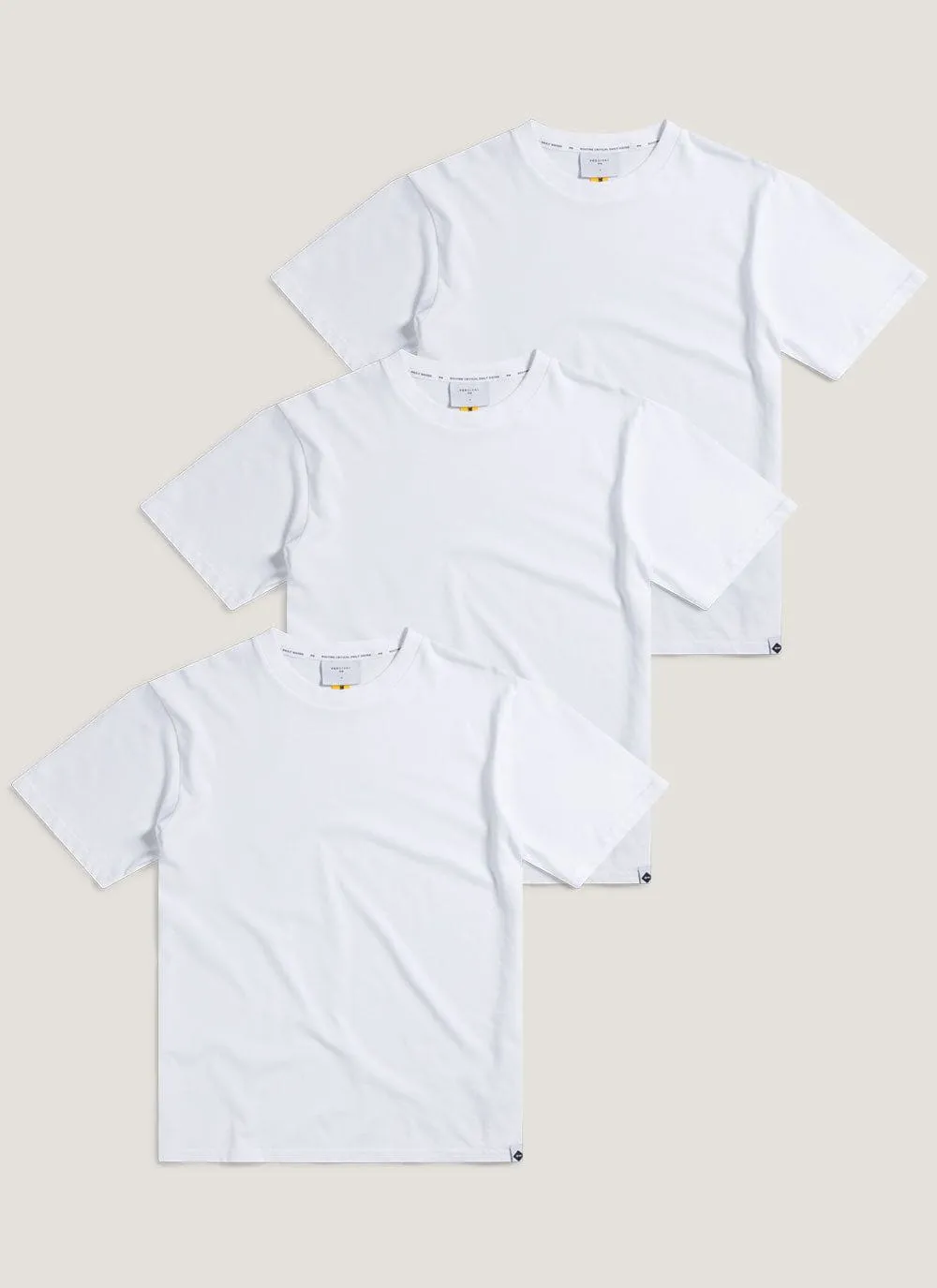 3 Pack Oversized T Shirts | Organic Cotton | White sold by Percival