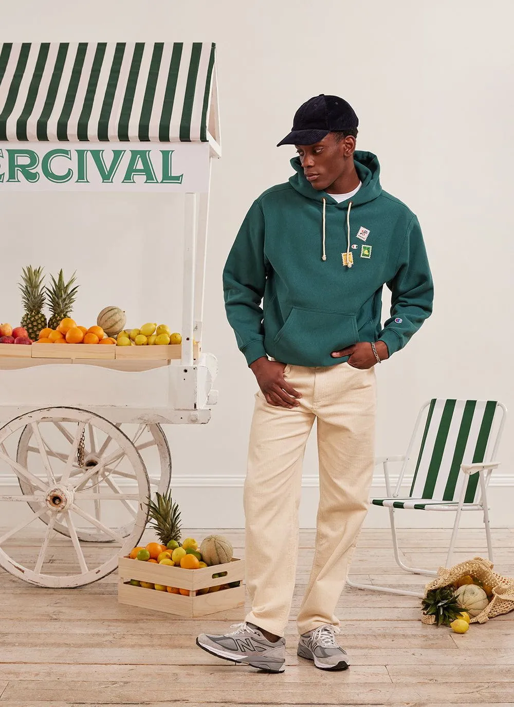 Perci-Post Stamps Hoodie | Champion and Percival | Forest sold by Percival product image thumbnail 3