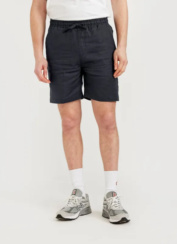 Linen Shorts | Black sold by Percival