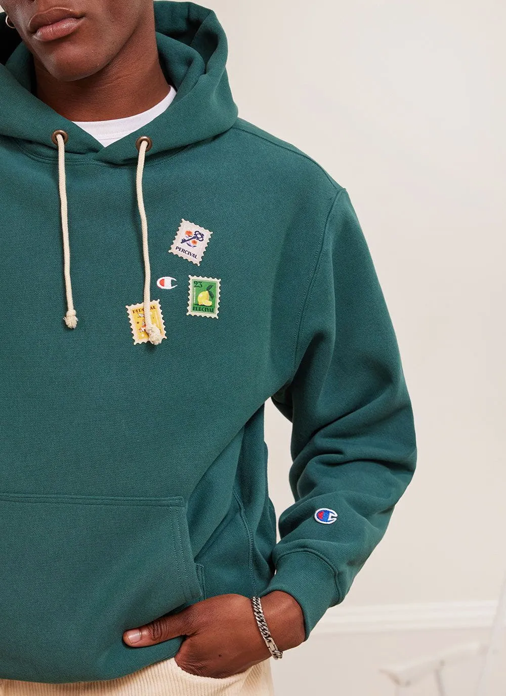 Perci-Post Stamps Hoodie | Champion and Percival | Forest sold by Percival product image thumbnail 4