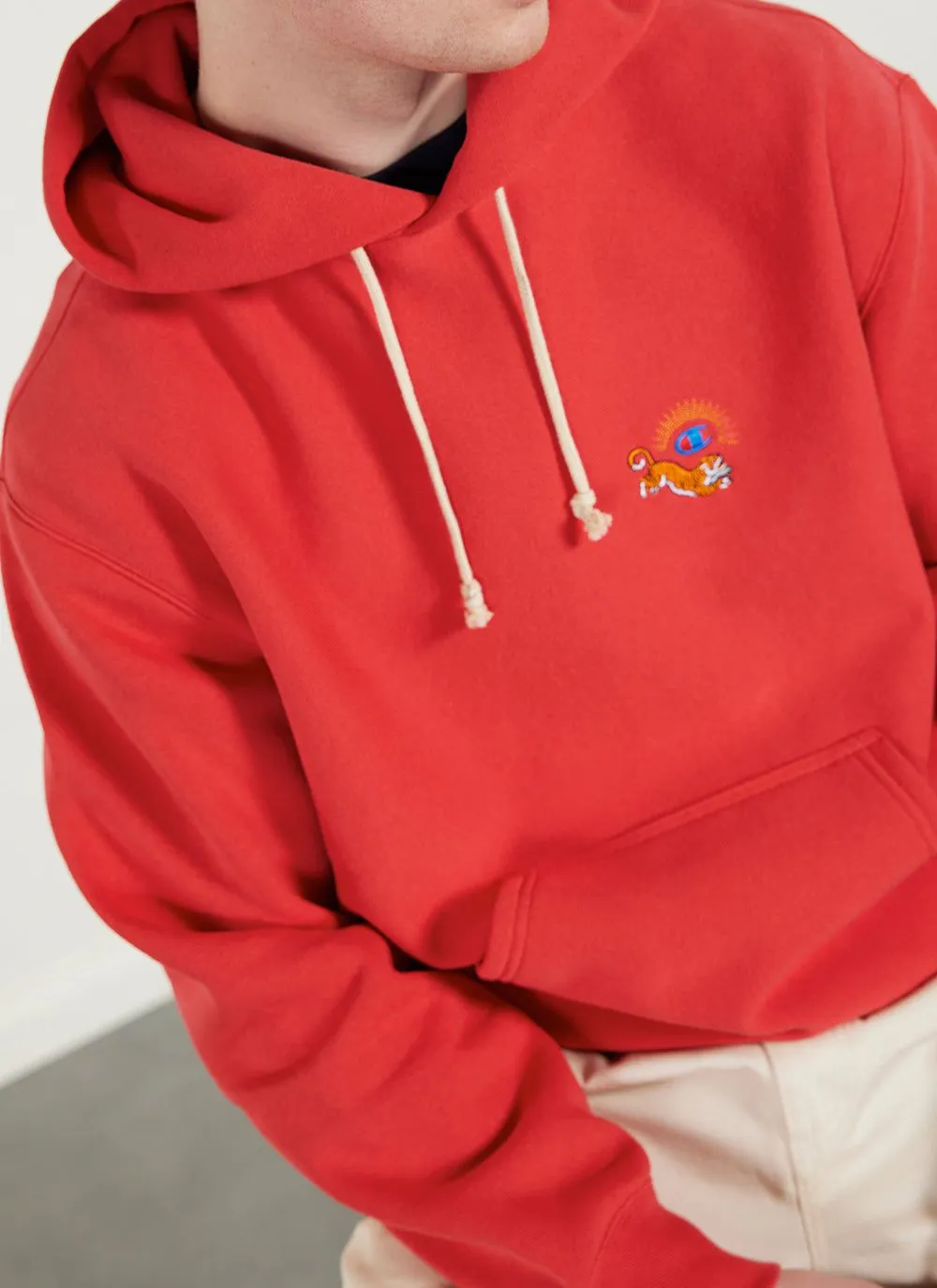 Crouching Tiger Hoodie | Champion and Percival | Red sold by Percival product image thumbnail 2