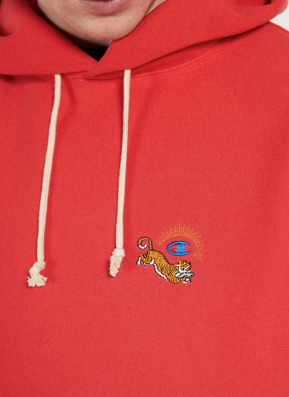 Crouching Tiger Hoodie | Champion and Percival | Red sold by Percival