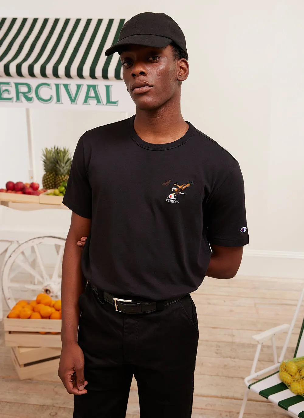 Swooping Eagle T Shirt | Champion and Percival | Black sold by Percival product image thumbnail 5