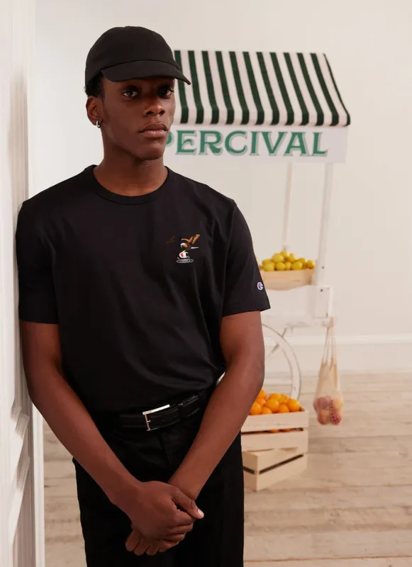 Swooping Eagle T Shirt | Champion and Percival | Black sold by Percival