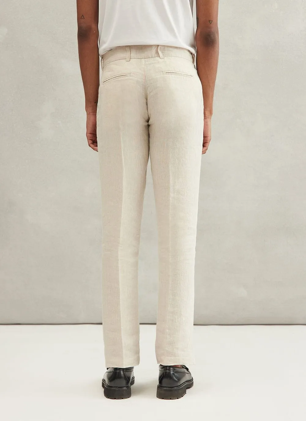 Linen Dress Trousers | Natural sold by Percival product image thumbnail 4