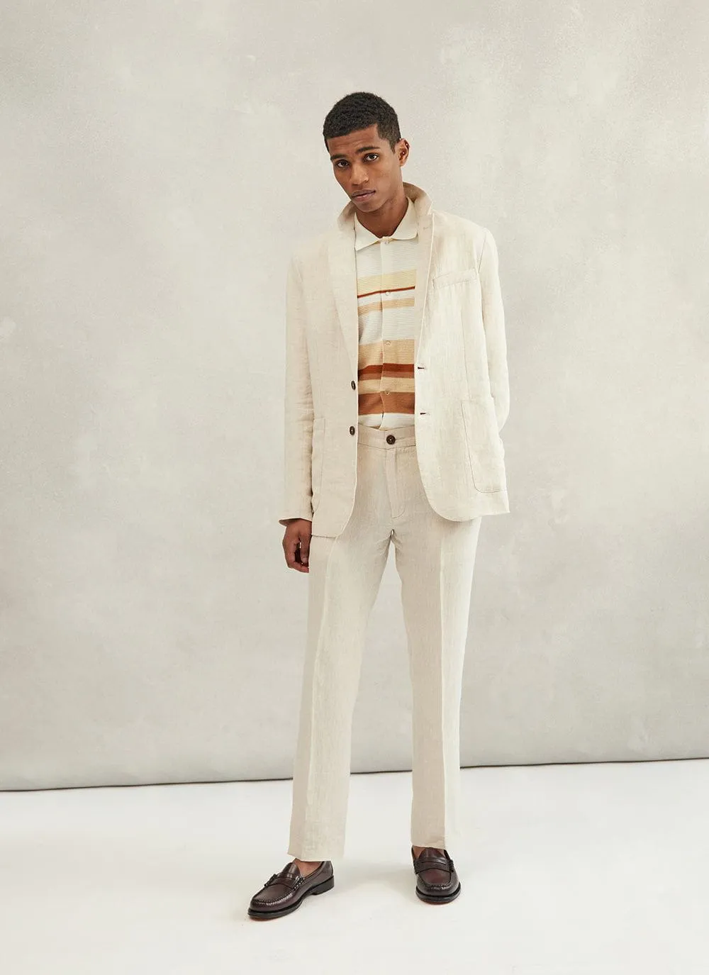 Linen Dress Trousers | Natural sold by Percival product image thumbnail 2