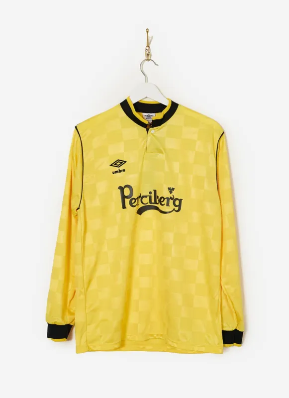 90s Umbro Shirt #25 | Percival x Classic Football Shirts | Yellow sold by Percival