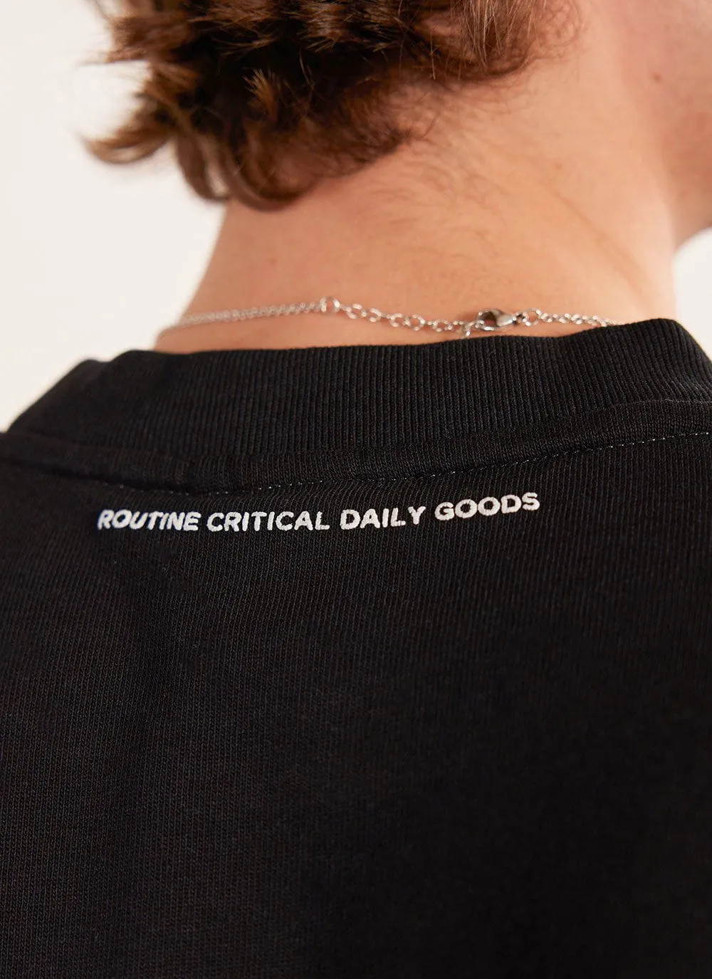 Large Theropod Oversized Auxiliary T Shirt | Embroidered Organic Cotton | Black sold by Percival product image thumbnail 5