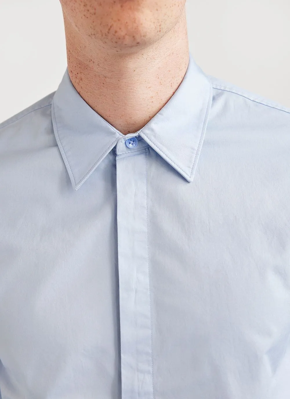 Formal Shirt | Cotton Poplin | Blue sold by Percival product image thumbnail 4