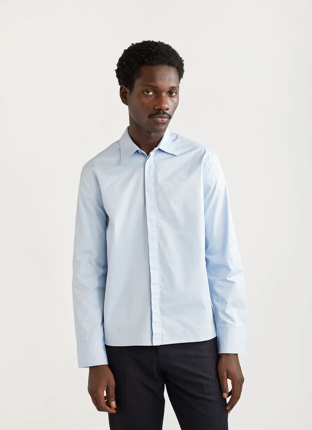 Formal Shirt | Cotton Poplin | Blue sold by Percival product image thumbnail 3