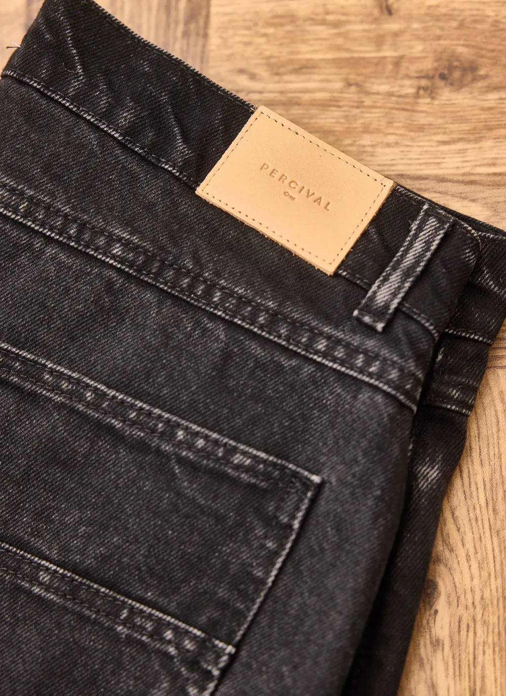 Straight Leg Denim Jeans | Cotton | Black sold by Percival product image thumbnail 3