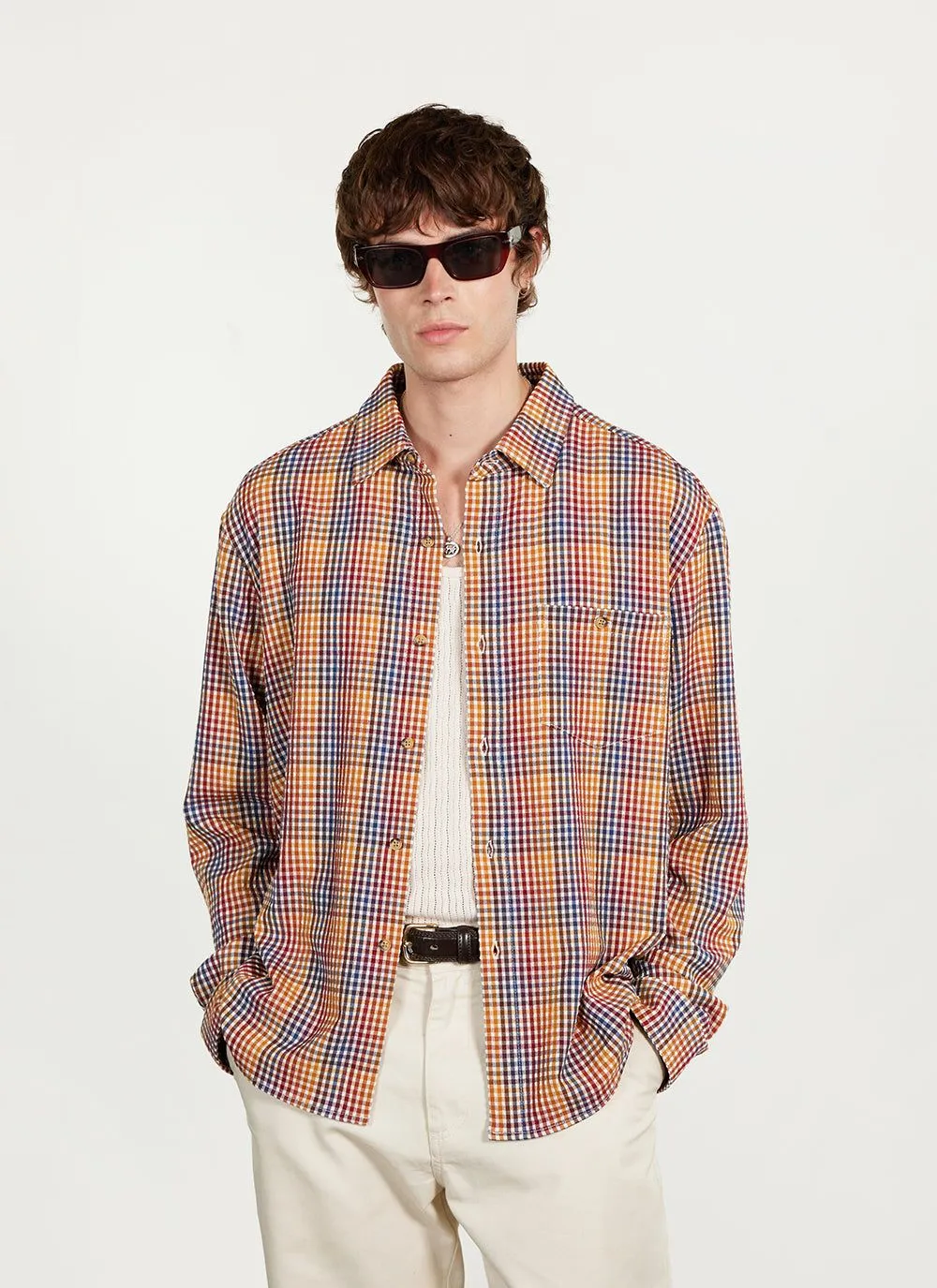Agora Pearce Oversized Shirt | Cotton | Multi Check sold by Percival product image thumbnail 4