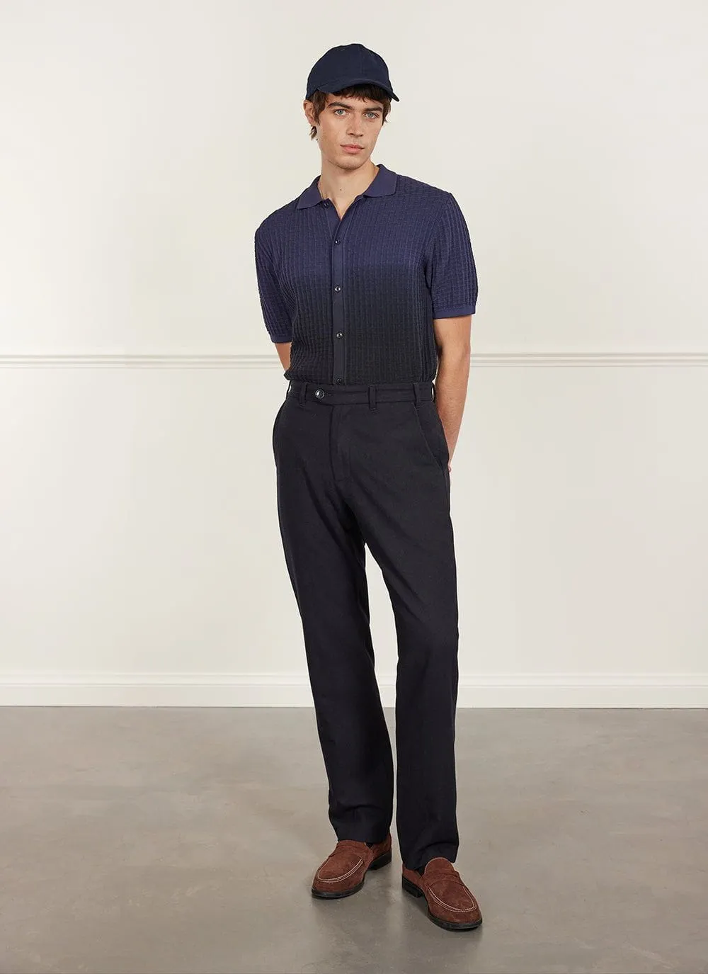 Dip Dab Knitted Shirt | Organic Cotton | Blue sold by Percival product image thumbnail 4