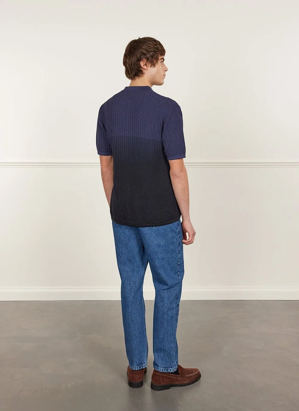 Dip Dab Knitted Shirt | Organic Cotton | Blue sold by Percival product image thumbnail 2