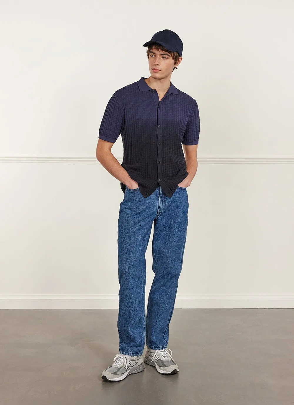 Dip Dab Knitted Shirt | Organic Cotton | Blue sold by Percival product image thumbnail 3