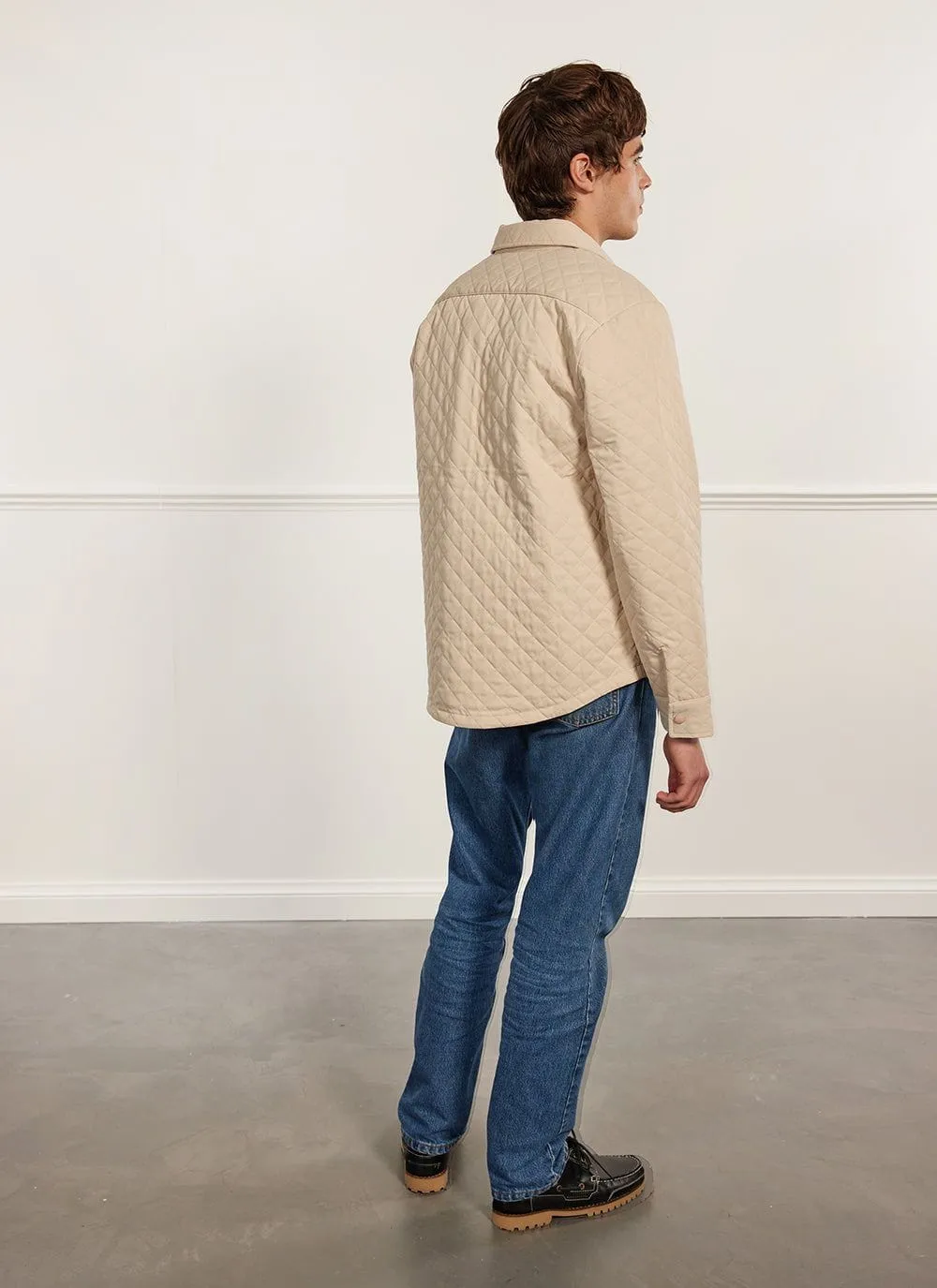 Auxiliary Quilted Shirt | Ecru sold by Percival product image thumbnail 5