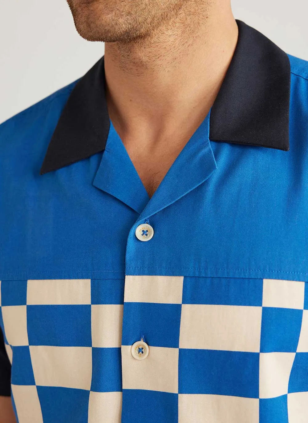 The Pop In Cotton Shirt | Seinfeld x Percival | Blue sold by Percival product image thumbnail 3