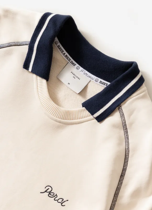 Export Sweatshirt | Cotton | Ecru sold by Percival