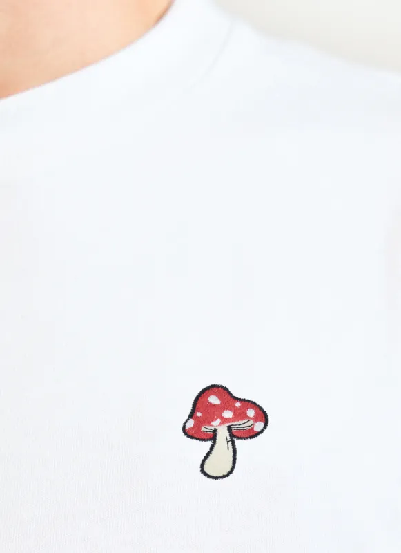 Mushroom T Shirt | Organic Cotton | White sold by Percival