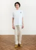 Drinking Cat Oversized T Shirt | Embroidered Organic Cotton | White sold by Percival