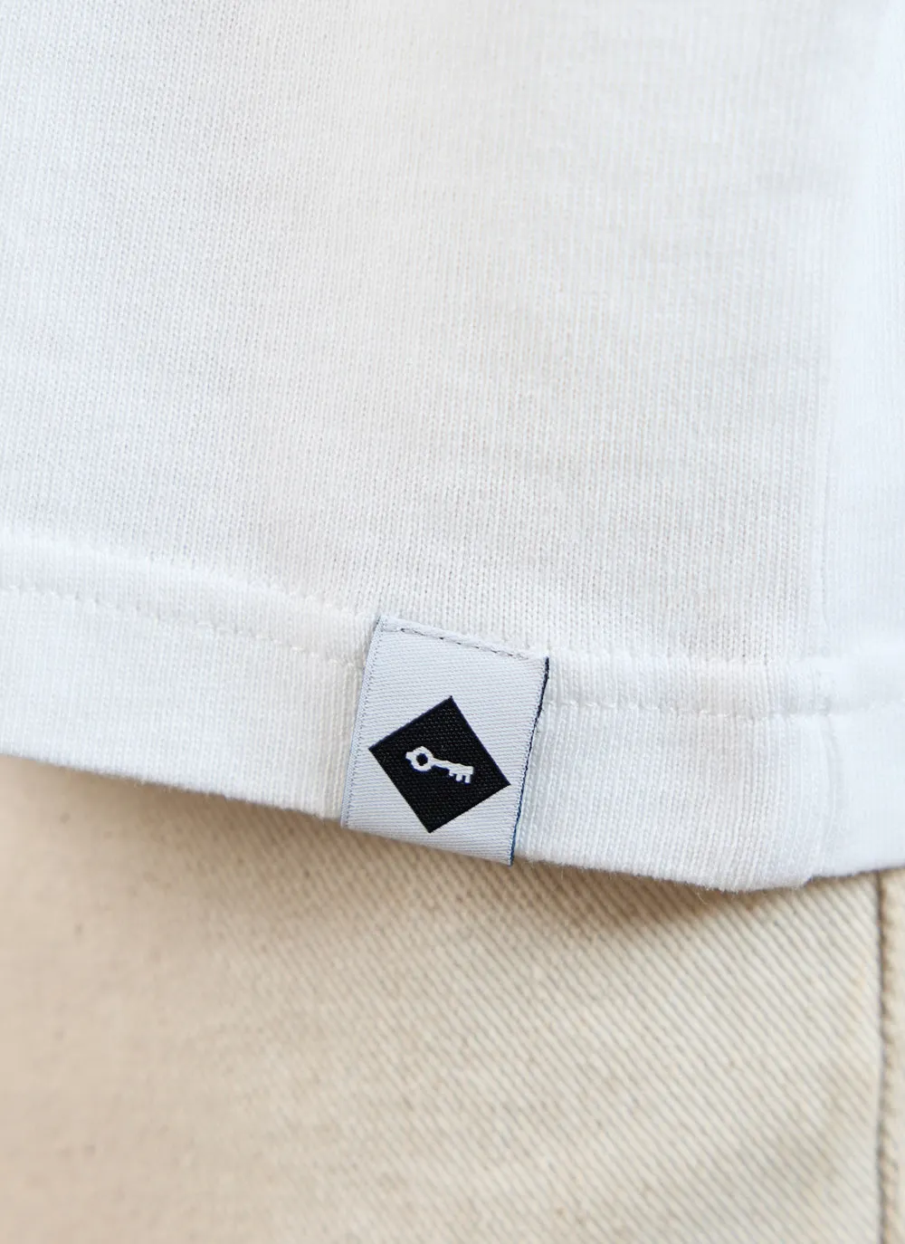 Drinking Cat Oversized T Shirt | Embroidered Organic Cotton | White sold by Percival product image thumbnail 3