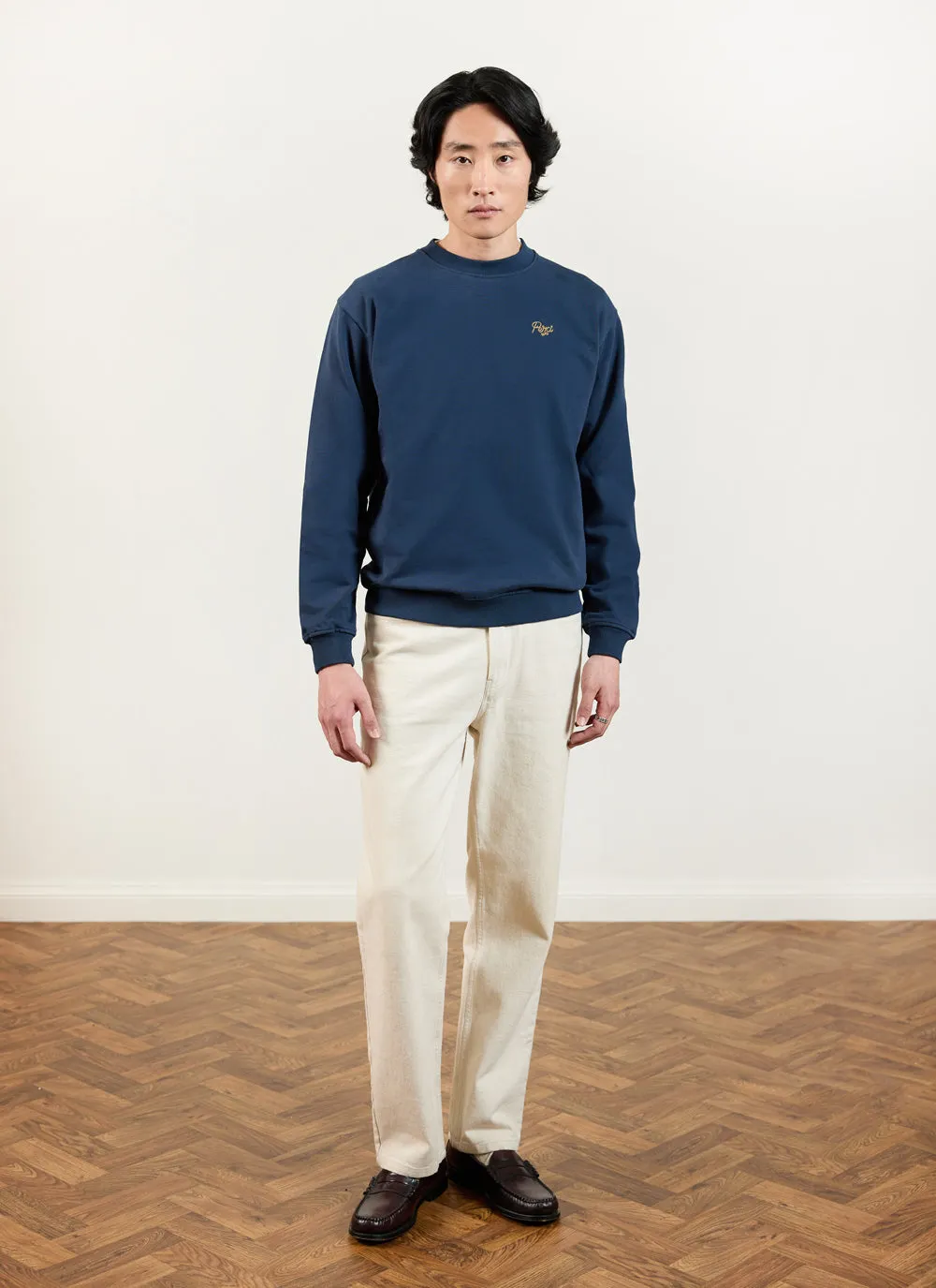 Perci Chainstitch Sweatshirt | Navy sold by Percival product image thumbnail 4