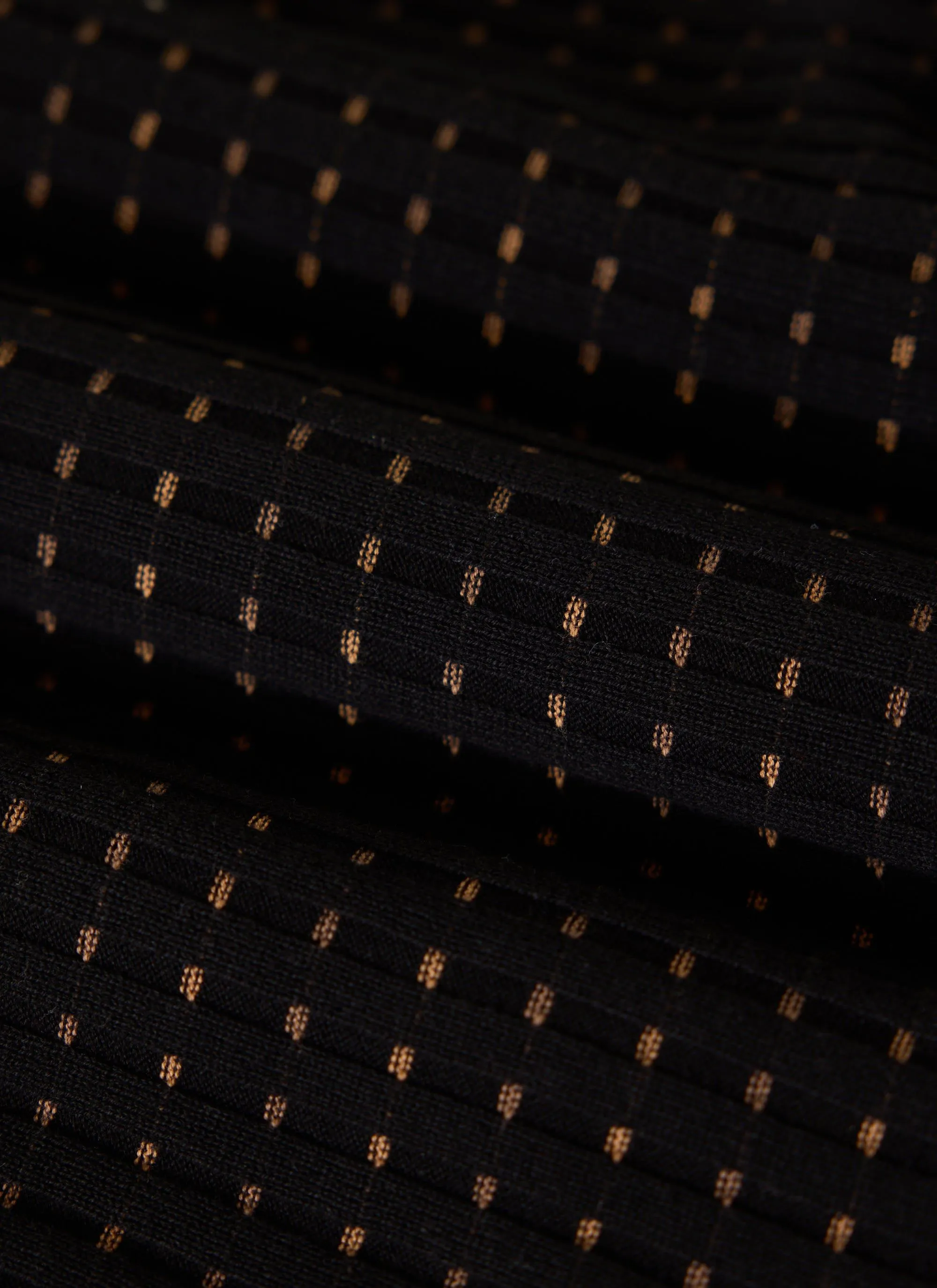 Broken Stripe Knitted Polo | Percival x Ilaria | Black sold by Percival product image thumbnail 2