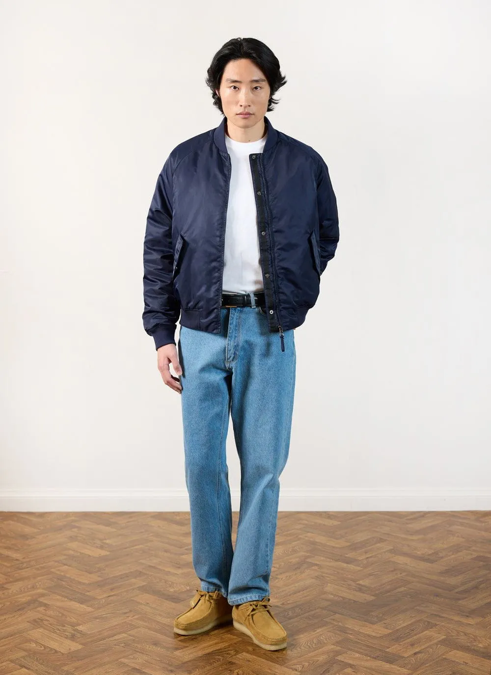 Bomber Jacket | Nylon | Midnight with Olive sold by Percival product image thumbnail 3