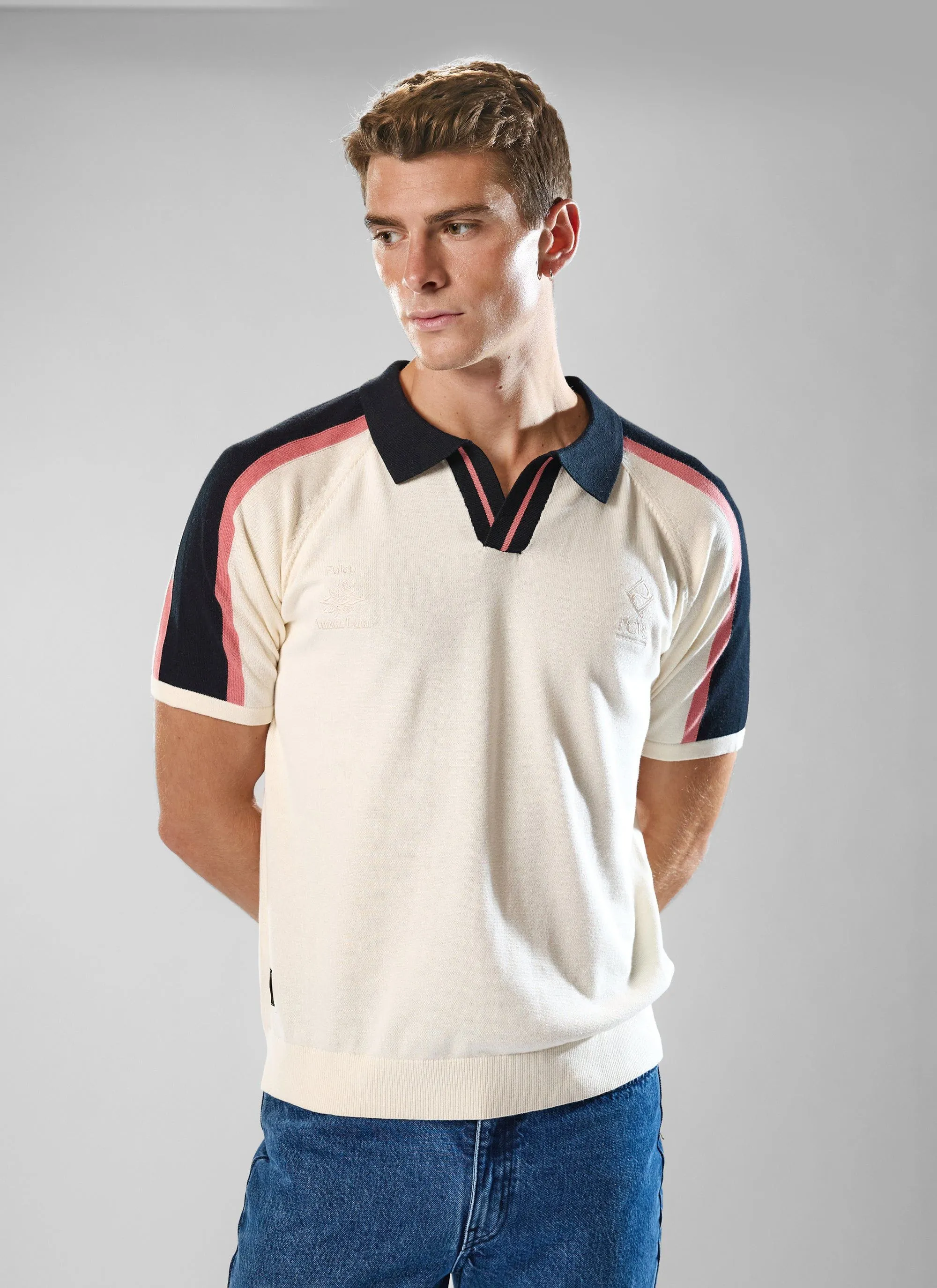 Knitted Shirt | Umbro x Percival | White sold by Percival