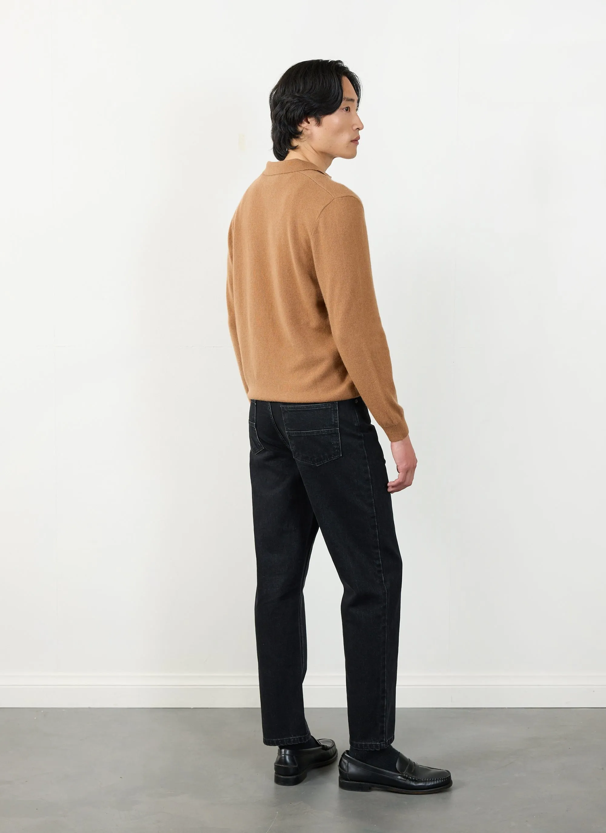 Network Long Sleeve Polo | Merino Wool | Rust sold by Percival product image thumbnail 4