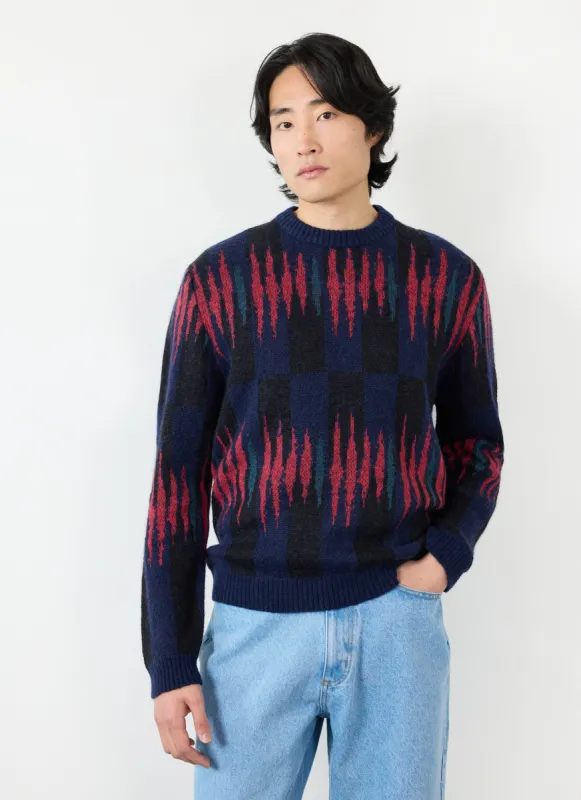 Chromatic Jumper | Mohair | Navy sold by Percival