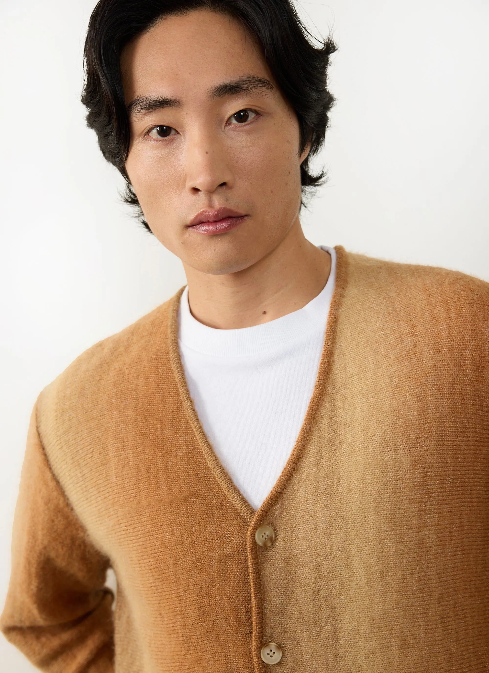 Ombre Knitted Cardigan | Mohair | Tan sold by Percival product image thumbnail 5