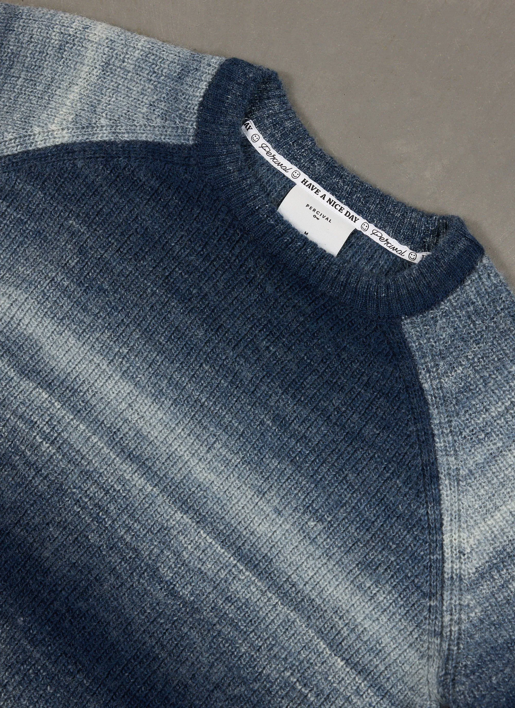 Patina Ribbed Crew Neck Jumper | Wool | Navy sold by Percival product image thumbnail 2