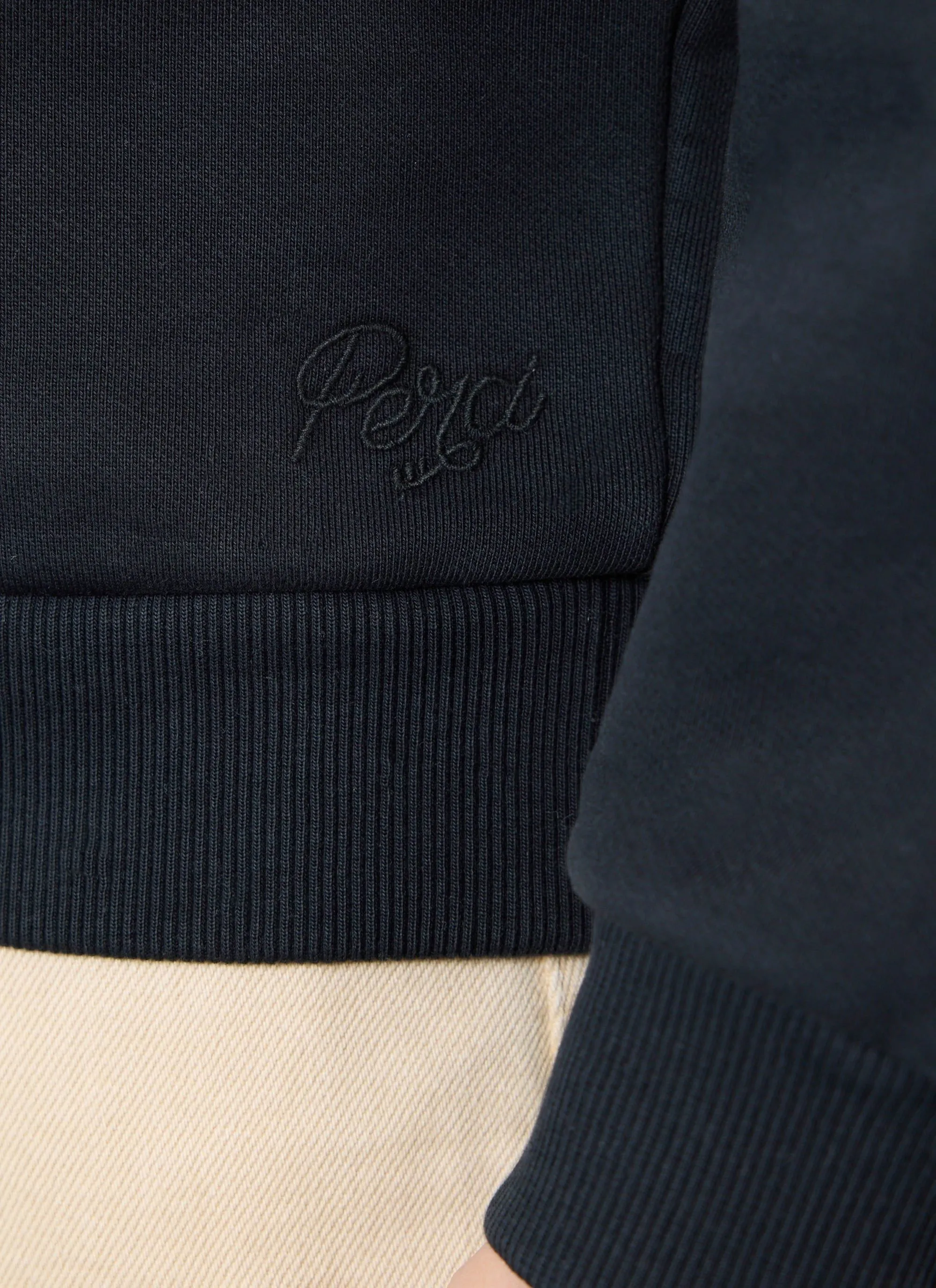 Frequency Mock Neck Sweatshirt | Organic Cotton | Black sold by Percival product image thumbnail 5